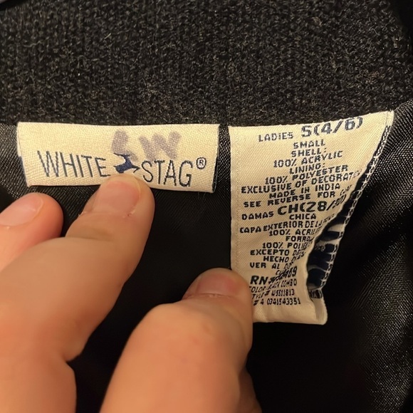 Vintage Y2K embroidered floral acrylic White Stag jacket size S - Picture 5 of 5